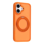 For iPhone 16 Plus Case Rotating Kickstand TPU + PC Anti-slip Matte Phone Back Cover
