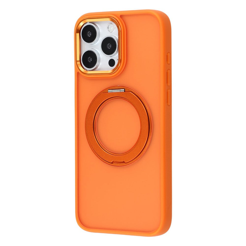 For iPhone 15 Pro Case Rotating Kickstand TPU + PC Anti-slip Matte Phone Back Cover