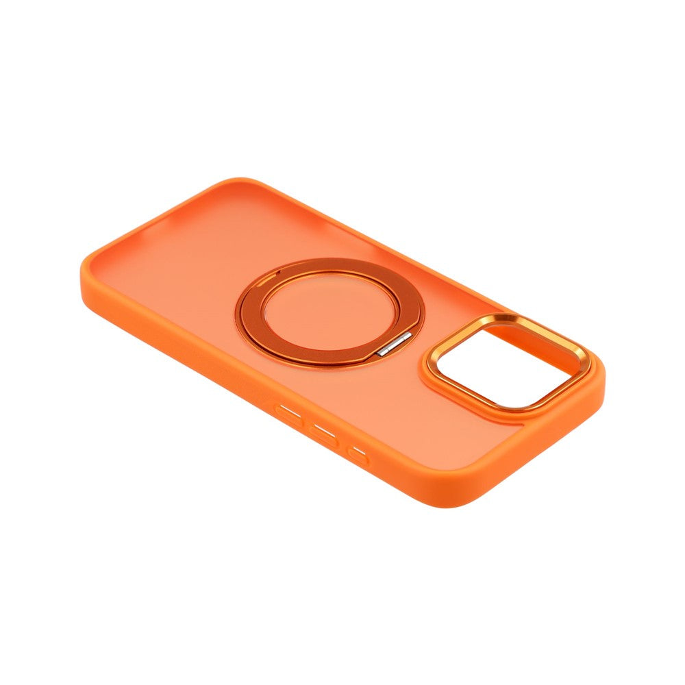 For iPhone 15 Pro Case Rotating Kickstand TPU + PC Anti-slip Matte Phone Back Cover