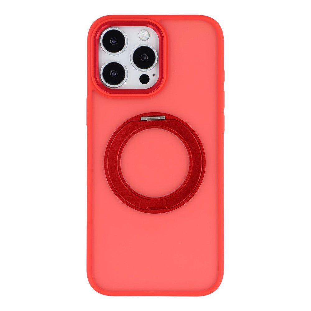 For iPhone 15 Pro Case Rotating Kickstand TPU + PC Anti-slip Matte Phone Back Cover