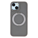 For iPhone 15 Plus / 14 Plus Case Rotating Kickstand TPU + PC Anti-slip Matte Phone Back Cover