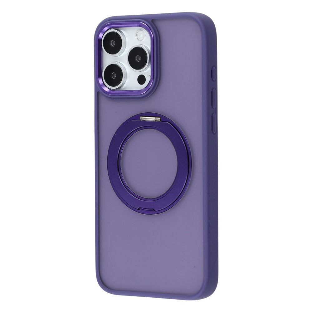 For iPhone 14 Pro Max Case Rotating Kickstand TPU + PC Anti-slip Matte Phone Back Cover