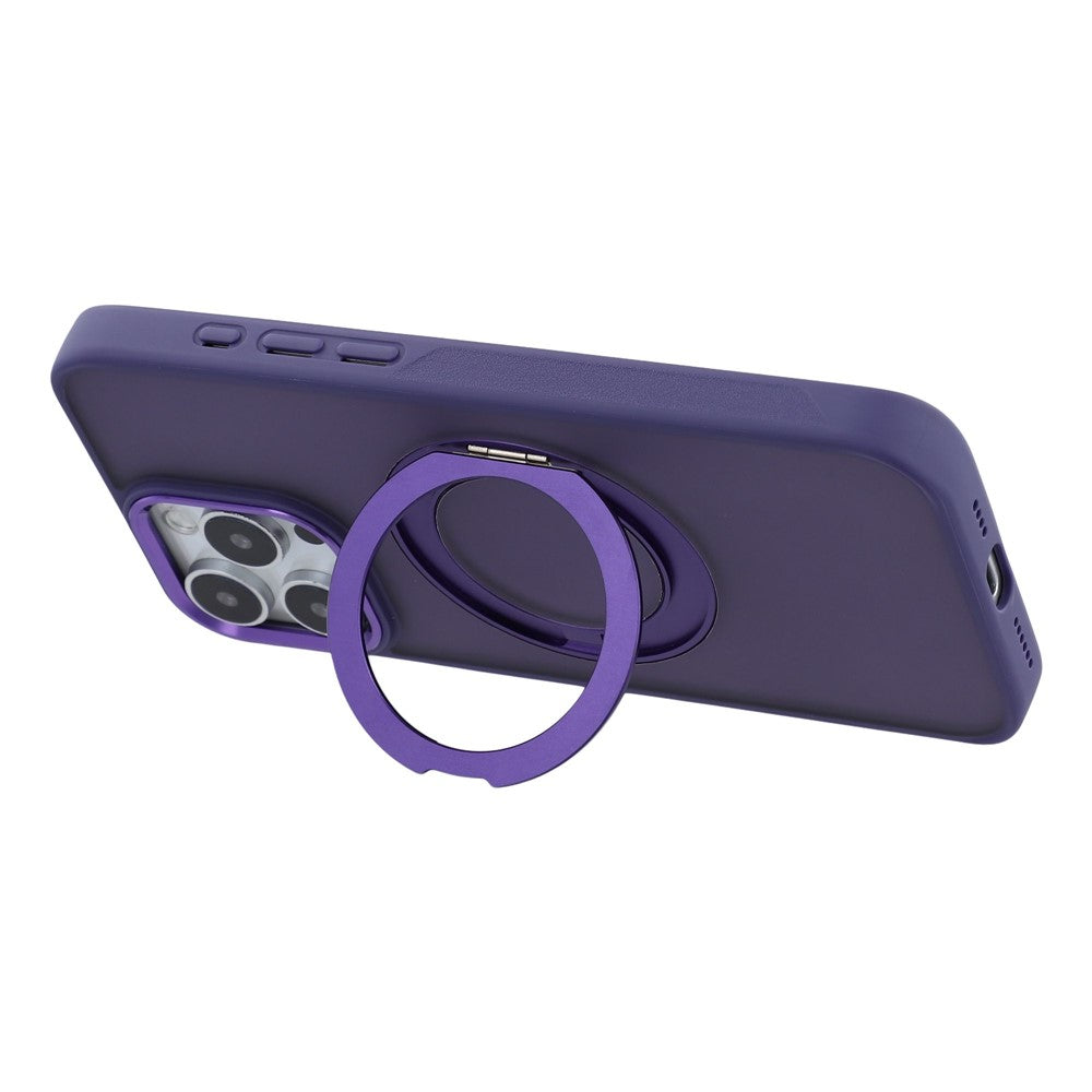 For iPhone 14 Pro Max Case Rotating Kickstand TPU + PC Anti-slip Matte Phone Back Cover