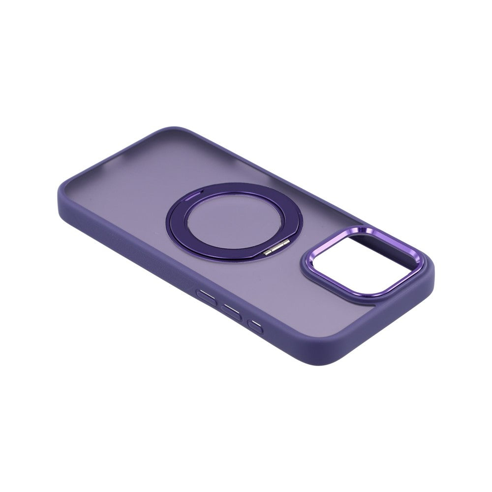 For iPhone 14 Pro Max Case Rotating Kickstand TPU + PC Anti-slip Matte Phone Back Cover