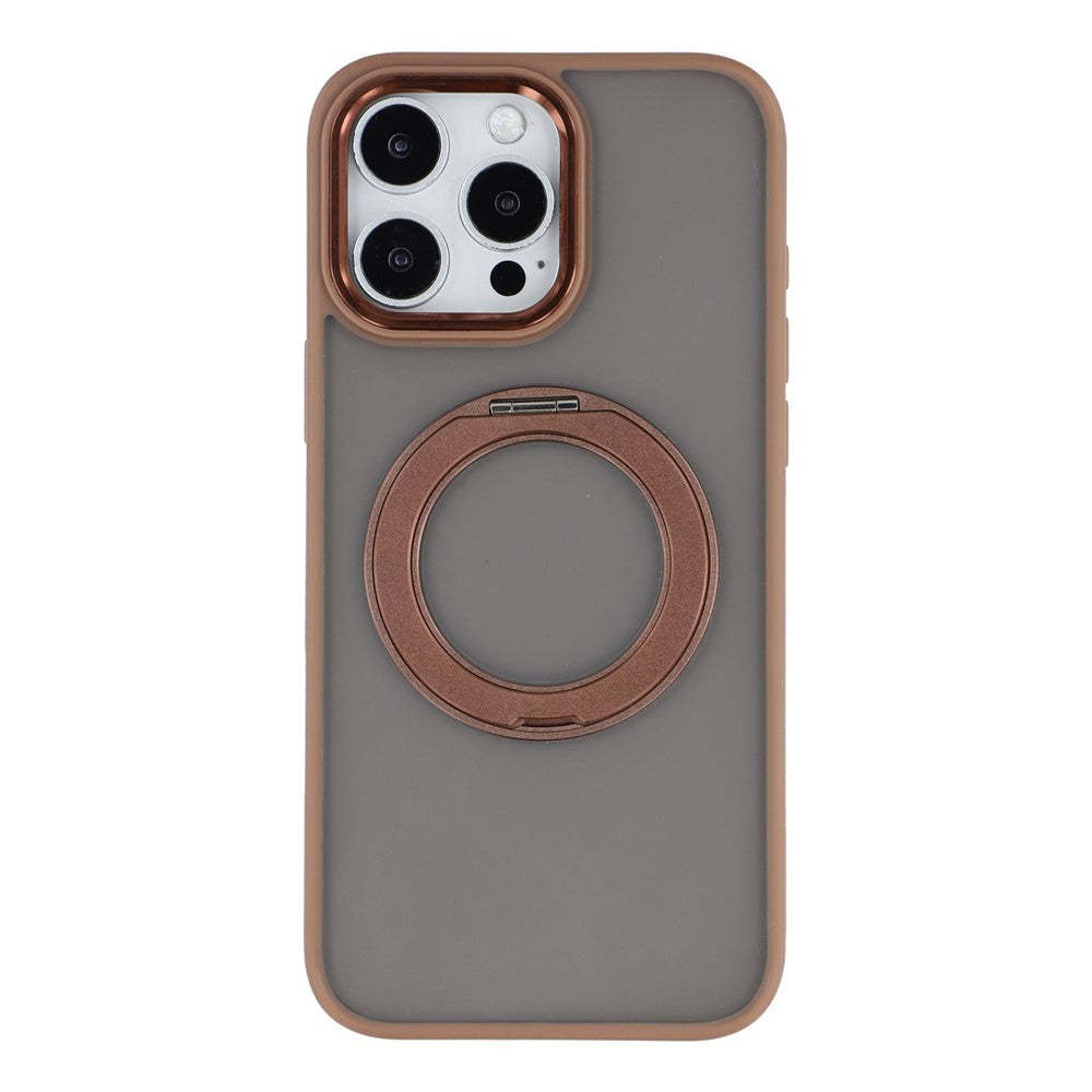 Til iPhone 14 Pro etui, roterende støttefod TPU + PC skridsikker mat bagside til telefon