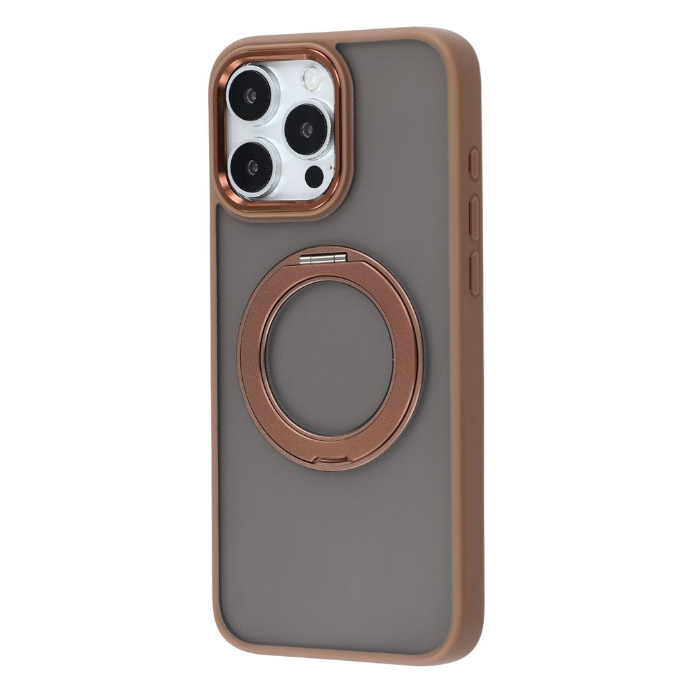 Til iPhone 14 Pro etui, roterende støttefod TPU + PC skridsikker mat bagside til telefon