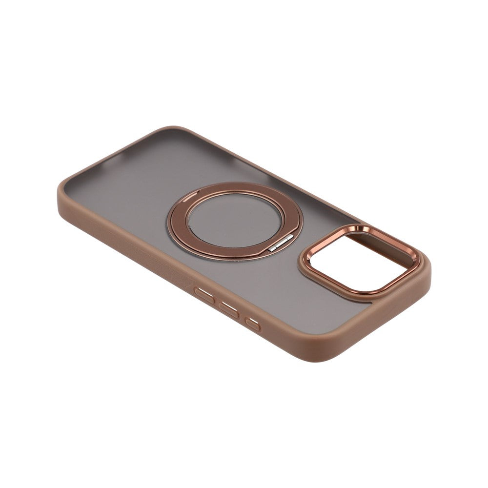 Til iPhone 14 Pro etui, roterende støttefod TPU + PC skridsikker mat bagside til telefon