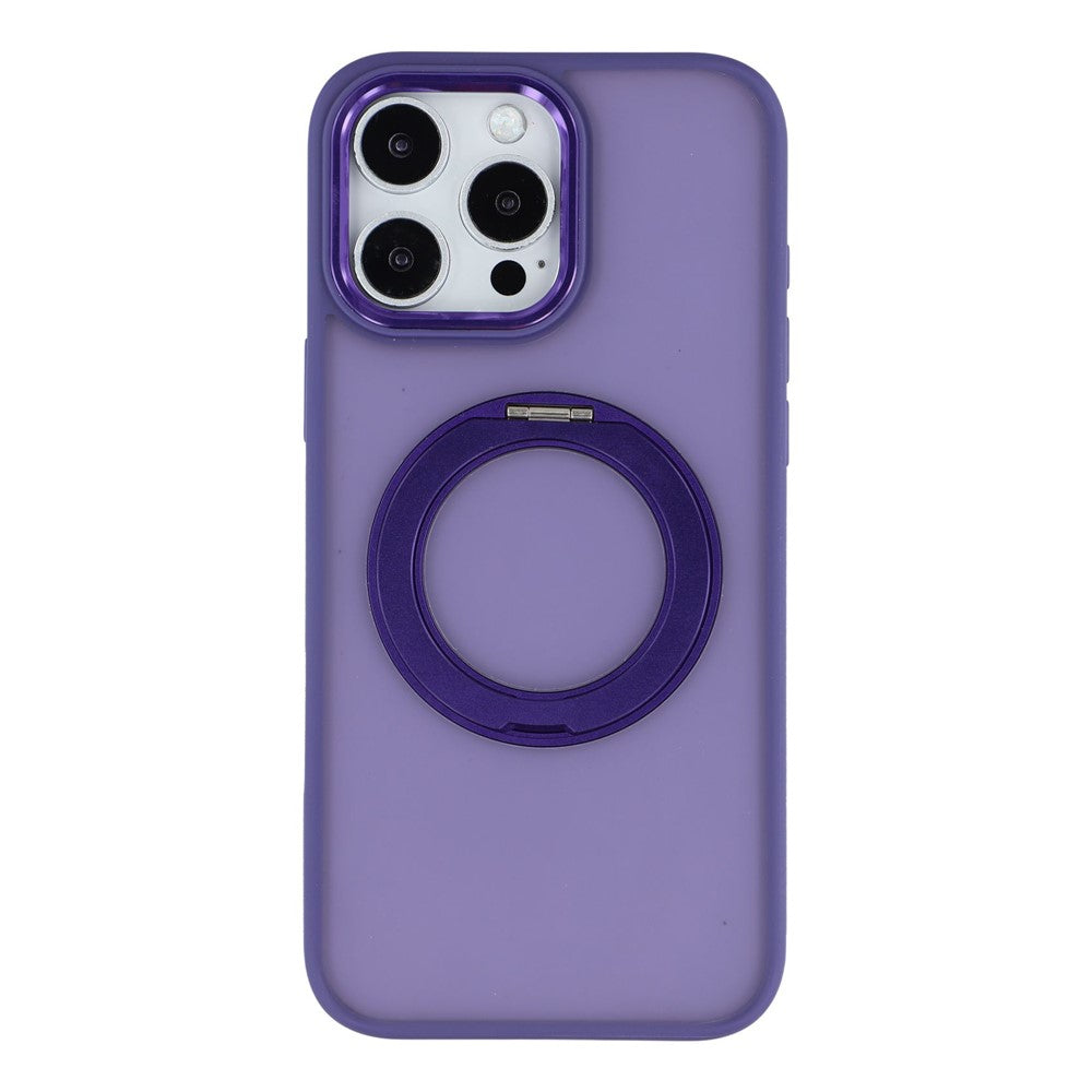 Til iPhone 14 Pro etui, roterende støttefod TPU + PC skridsikker mat bagside til telefon