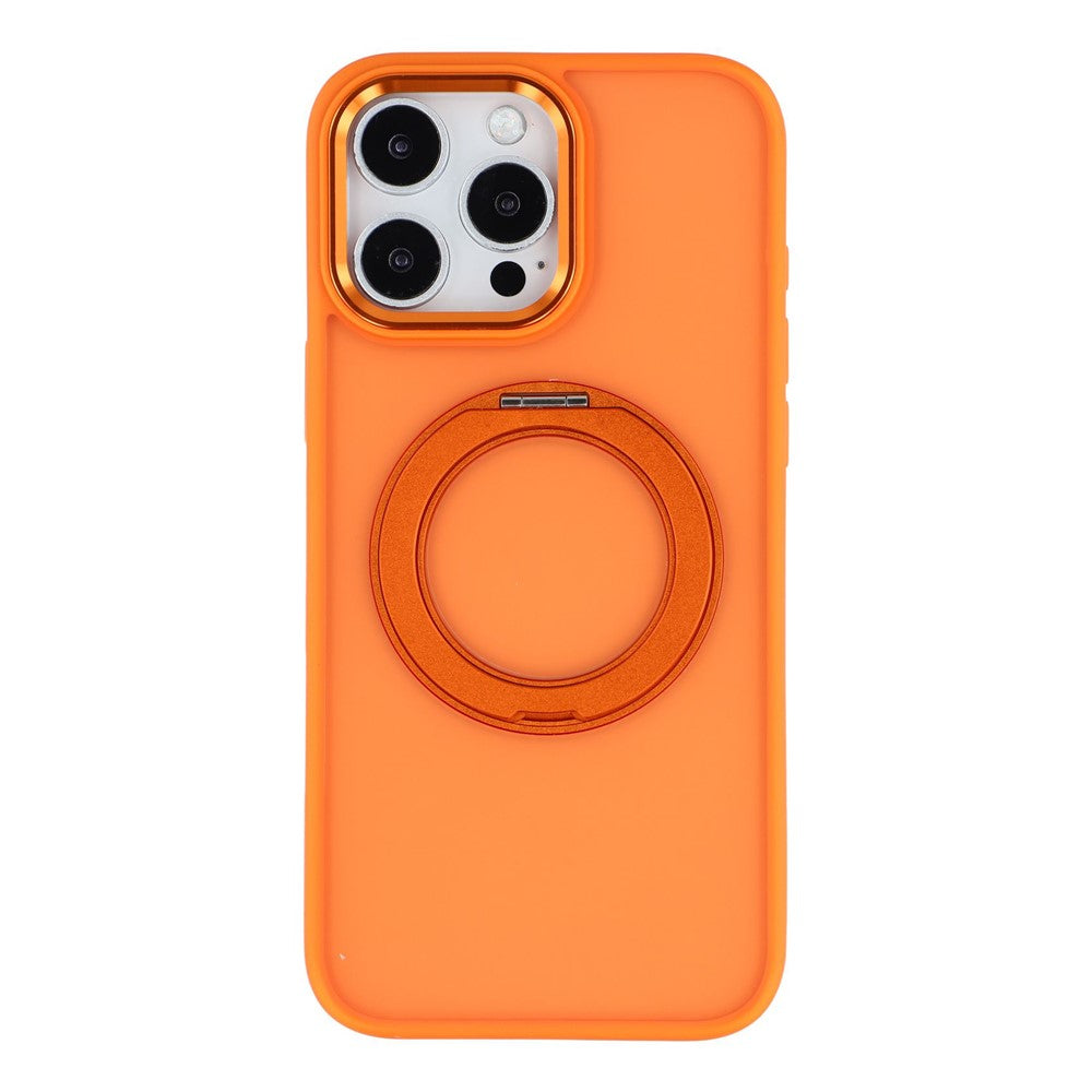 Til iPhone 14 Pro etui, roterende støttefod TPU + PC skridsikker mat bagside til telefon