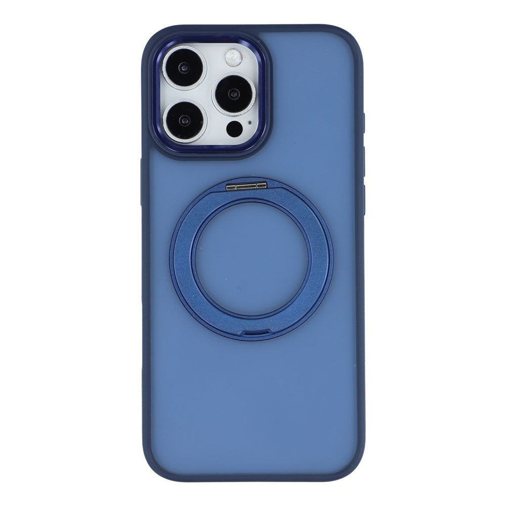 Til iPhone 14 Pro etui, roterende støttefod TPU + PC skridsikker mat bagside til telefon