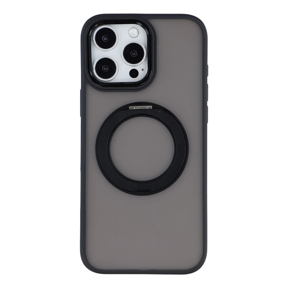 Til iPhone 14 Pro etui, roterende støttefod TPU + PC skridsikker mat bagside til telefon