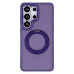 For Samsung Galaxy S26 Ultra Magnetic Case Matte PC+TPU Anti-slip Phone Cover with Rotating Kickstand