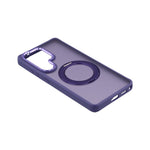 For Samsung Galaxy S26 Ultra Magnetic Case Matte PC+TPU Anti-slip Phone Cover with Rotating Kickstand