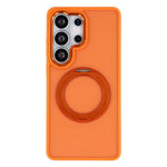 For Samsung Galaxy S26 Ultra Magnetic Case Matte PC+TPU Anti-slip Phone Cover with Rotating Kickstand