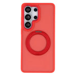 For Samsung Galaxy S26 Ultra Magnetic Case Matte PC+TPU Anti-slip Phone Cover with Rotating Kickstand