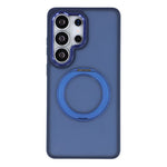 For Samsung Galaxy S26 Ultra Magnetic Case Matte PC+TPU Anti-slip Phone Cover with Rotating Kickstand
