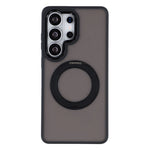 For Samsung Galaxy S26 Ultra Magnetic Case Matte PC+TPU Anti-slip Phone Cover with Rotating Kickstand