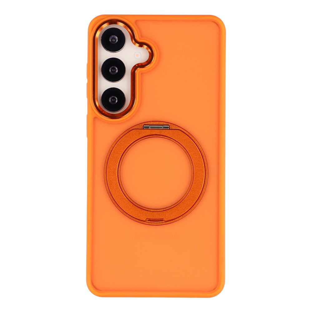 For Samsung Galaxy S25 Case Rotating Kickstand TPU + PC Anti-slip Matte Phone Back Cover