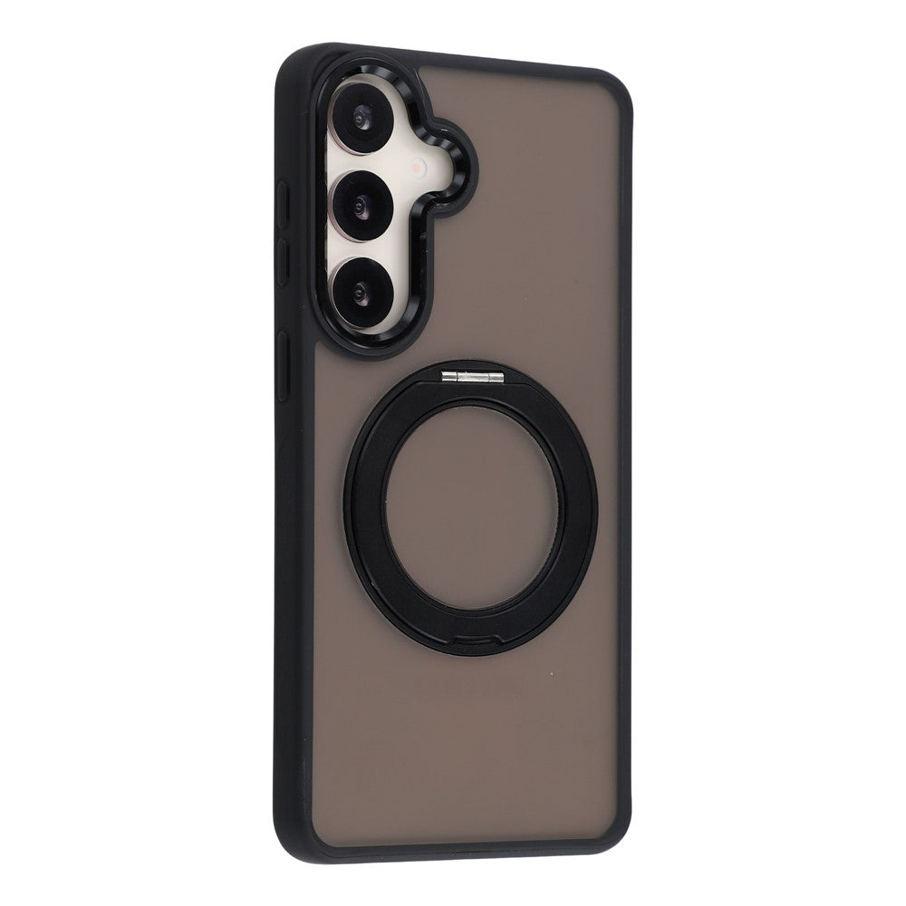 Til Samsung Galaxy S24 FE Etui Roterende Støtteben TPU + PC Anti-slip Mat Telefon Bagcover