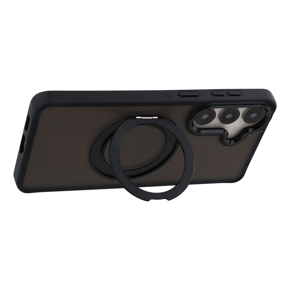 Til Samsung Galaxy S24 FE Etui Roterende Støtteben TPU + PC Anti-slip Mat Telefon Bagcover