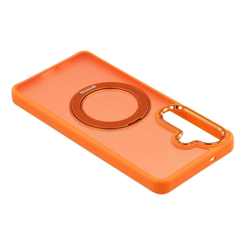 Til Samsung Galaxy A35 5G Cover Roterende Støtteben TPU + PC Anti-slip Mat Telefon Bagcover