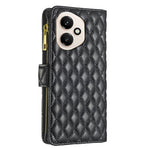 BINFEN COLOR til Honor 400 Lite 5G BF Style-15 Læderetui Lynlåslomme Rhombus Telefoncover