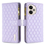 BINFEN COLOR til Honor 400 Lite 5G BF Style-15 Læderetui Lynlåslomme Rhombus Telefoncover