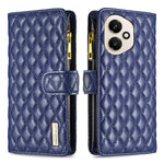 BINFEN COLOR til Honor 400 Lite 5G BF Style-15 Læderetui Lynlåslomme Rhombus Telefoncover