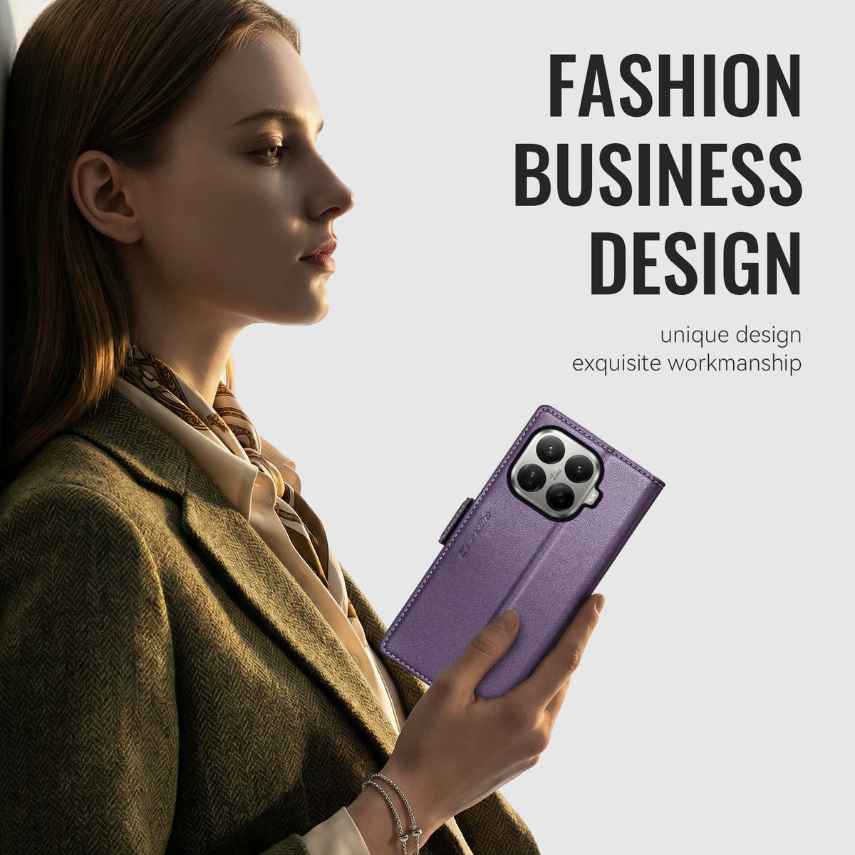 CASEME for Xiaomi 17T Pro Case  023 Series RFID Blocking Wallet Stand Glossy Litchi Texture Leather Phone Cover