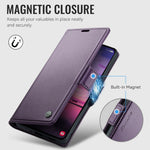CASEME for Xiaomi 17T Pro Case  023 Series RFID Blocking Wallet Stand Glossy Litchi Texture Leather Phone Cover