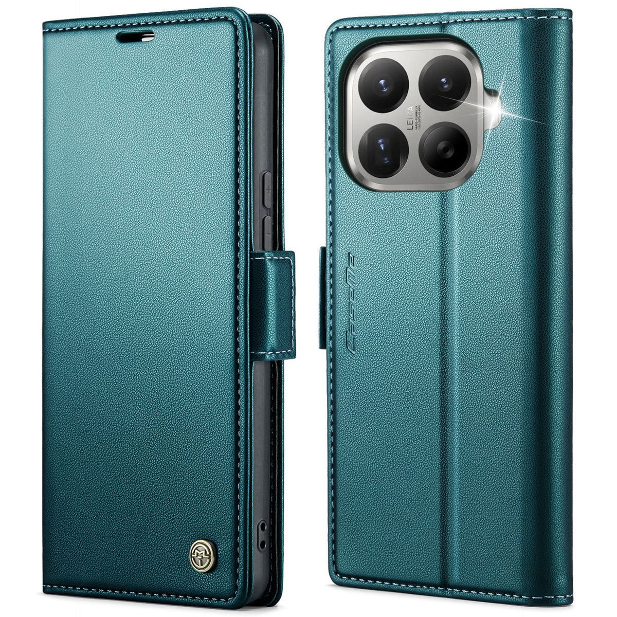 CASEME for Xiaomi 17T Pro Case  023 Series RFID Blocking Wallet Stand Glossy Litchi Texture Leather Phone Cover