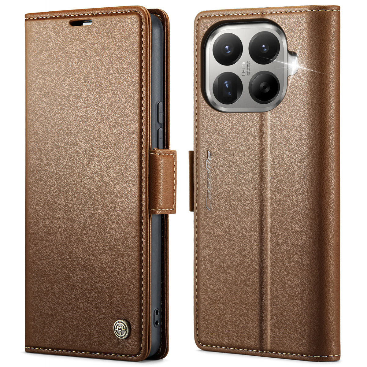 CASEME for Xiaomi 17T Pro Case  023 Series RFID Blocking Wallet Stand Glossy Litchi Texture Leather Phone Cover