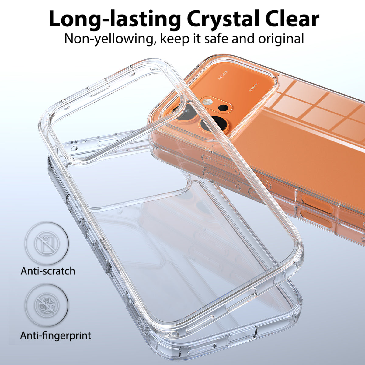For Honor 600 Pro 5G / Honor 600 5G Clear Phone Case TPU+Acrylic Shockproof Phone Back Cover