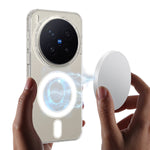 Til vivo X300 Pro 5G Gennemsigtigt Magnetisk Telefoncover TPU + Akryl Bagside