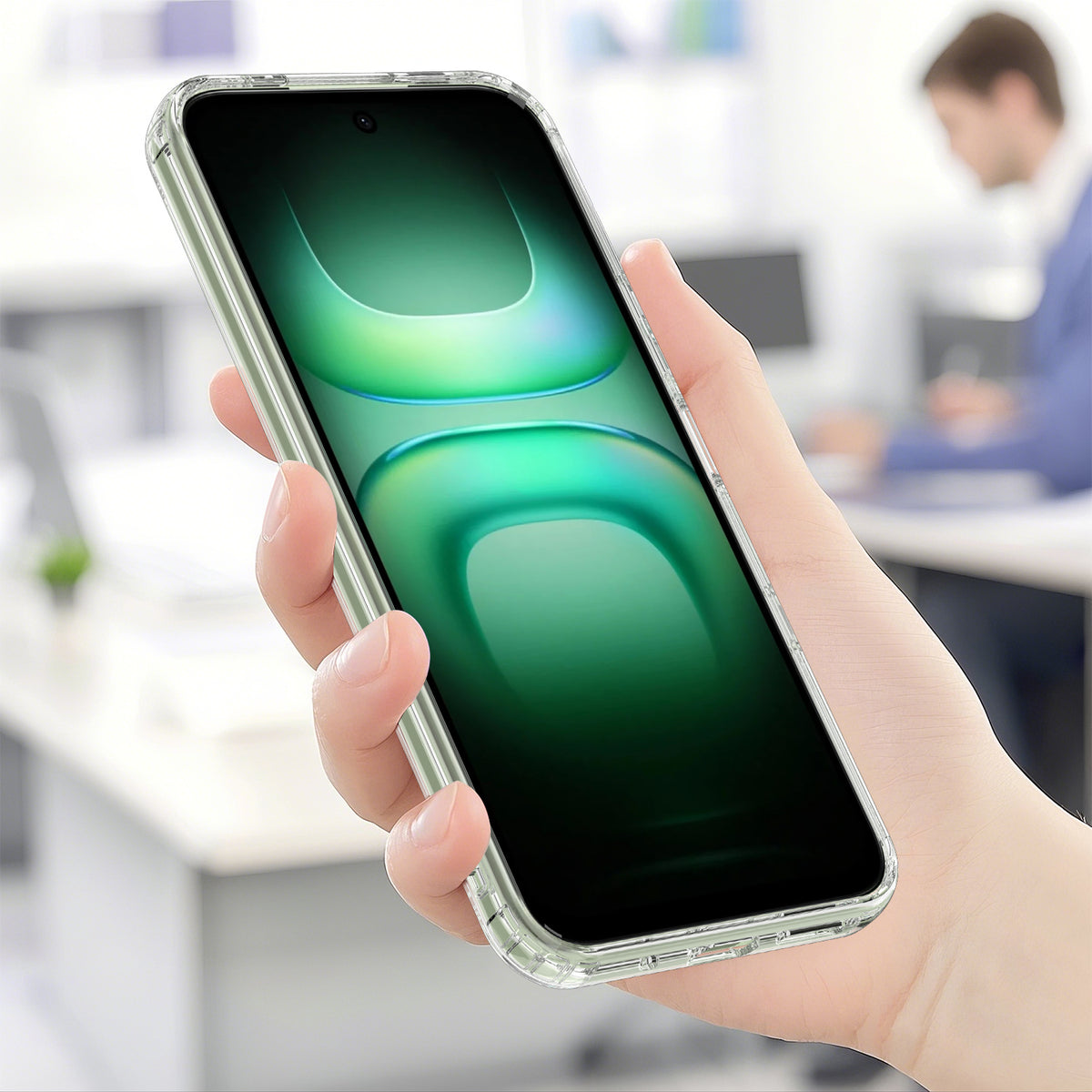 Til Infinix Hot 70 Gennemsigtigt Telefoncover Magnetisk TPU + Akryl Bagside