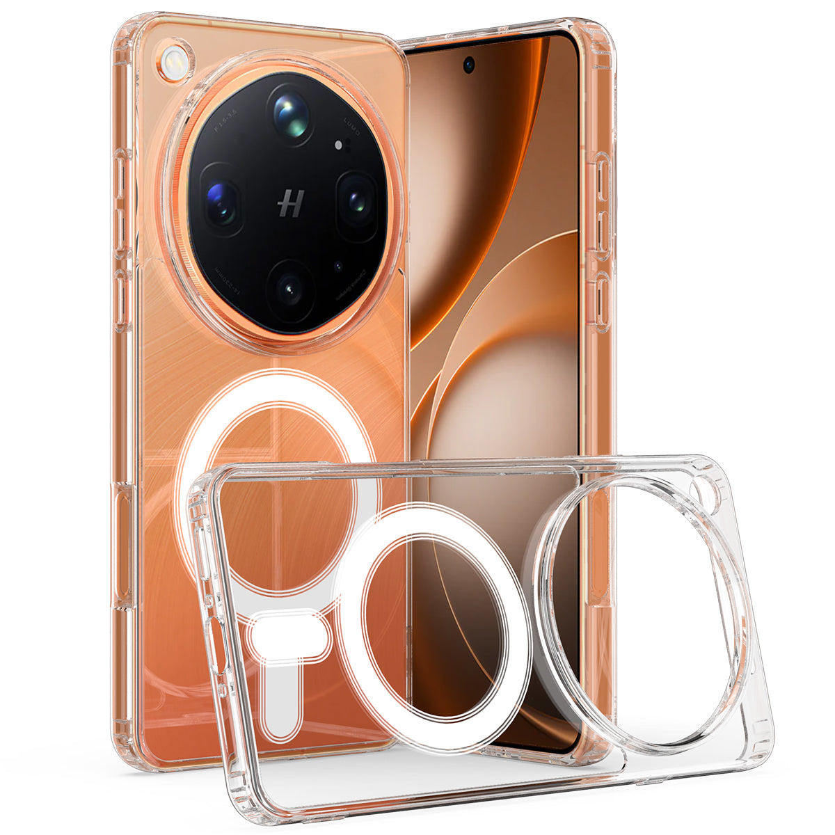 Til Oppo Find X9 Ultra 5G Klart Magnetisk Telefoncover TPU + Akryl Bagside