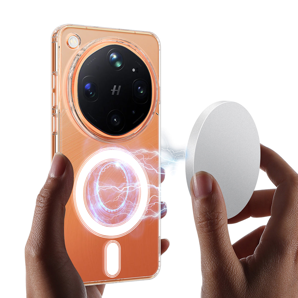 Til Oppo Find X9 Ultra 5G Klart Magnetisk Telefoncover TPU + Akryl Bagside