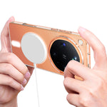 Til Oppo Find X9 Ultra 5G Klart Magnetisk Telefoncover TPU + Akryl Bagside