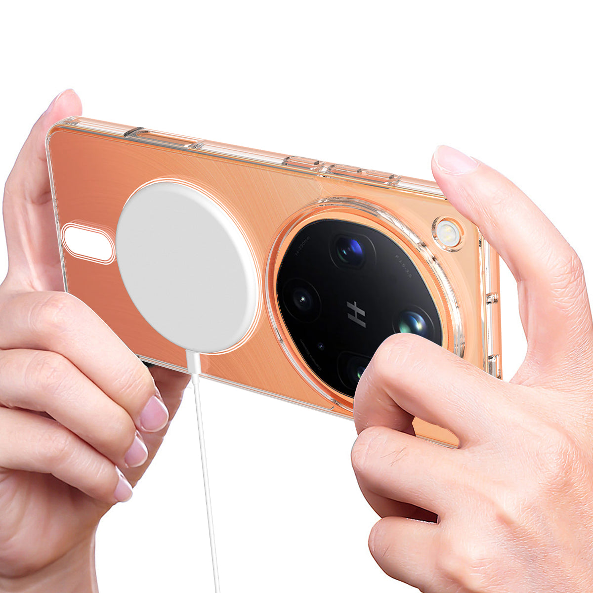 Til Oppo Find X9 Ultra 5G Klart Magnetisk Telefoncover TPU + Akryl Bagside