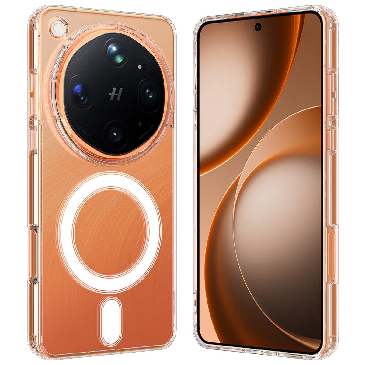 Til Oppo Find X9 Ultra 5G Klart Magnetisk Telefoncover TPU + Akryl Bagside