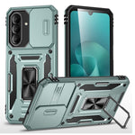 For Samsung Galaxy A27 5G Case Kickstand Slide Lens Lid PC + TPU Drop-Proof Phone Cover