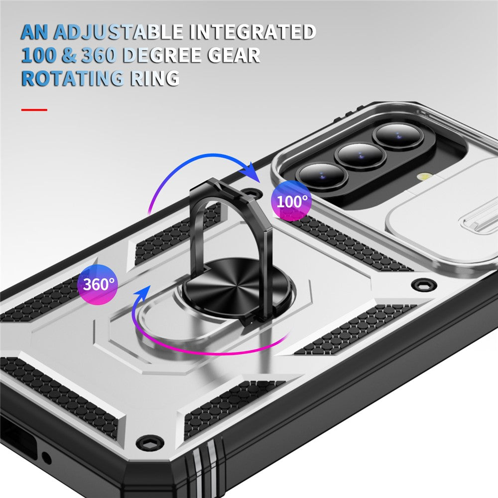 For Samsung Galaxy A27 5G Case TPU + PC Slide Camshield Kickstand Phone Cover