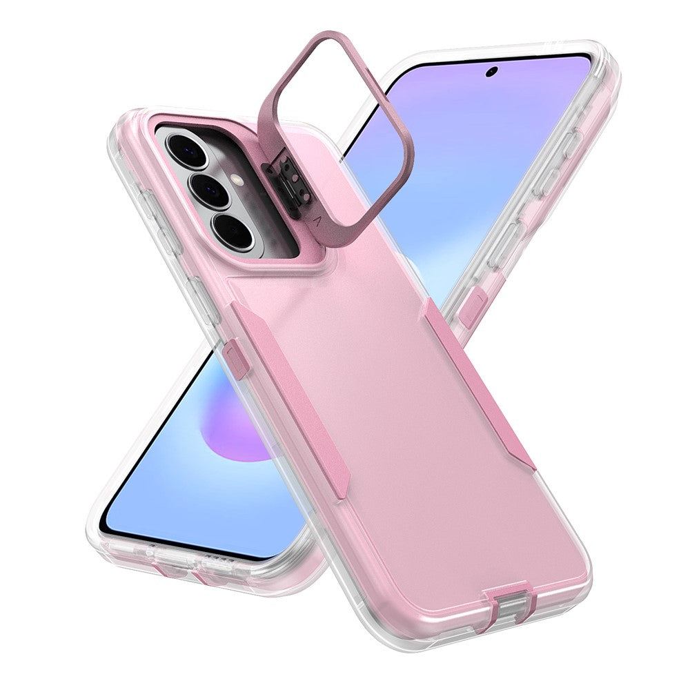 For Samsung Galaxy A27 5G Case TPU + PC Hybrid Phone Cover with Alloy Lens Frame Kickstand