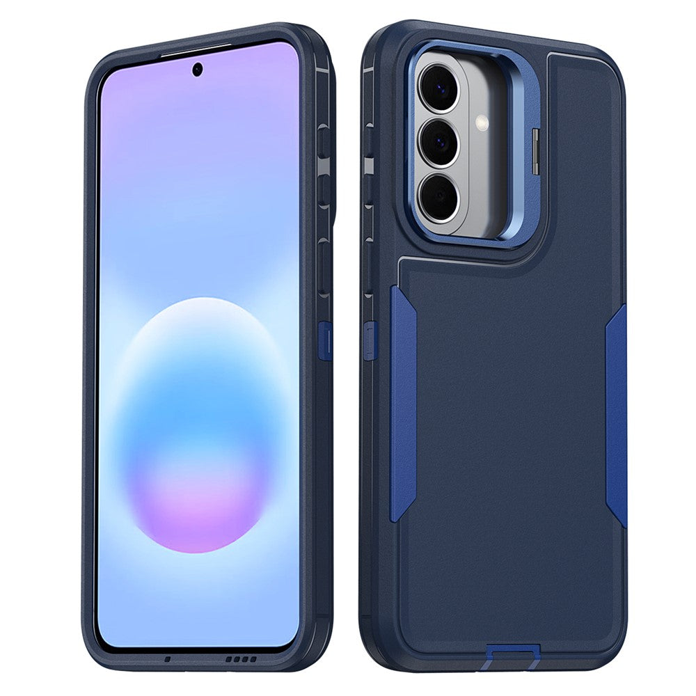 For Samsung Galaxy A27 5G Case TPU + PC Hybrid Phone Cover with Alloy Lens Frame Kickstand