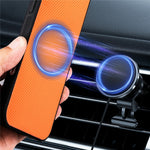 For iPhone 16e  /  17e Case Carbon Fiber Texture Leather Coated TPU PC Phone Cover with Metal Ring for Magnetic Car Mount