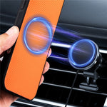 Til iPhone Air Case Cover i kulfibertekstur, læderbelagt TPU PC-telefoncover med metalring til magnetisk bilholder