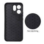 Oppo Reno15 Pro Max 5G (Global) / Reno15 Pro 5G (Kina) skal kolfiberstruktur läderbelagd TPU PC mobilskal med metallring för magnetisk bilmontering