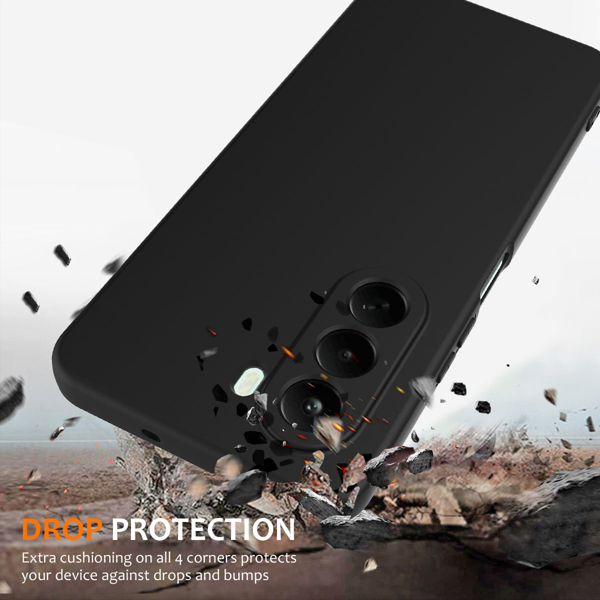 Til Realme P4x 5G / OnePlus Nord CE6 Lite 5G Magnetisk Etui Anti-Dråbe Flydende Silikone Telefoncover med Snor