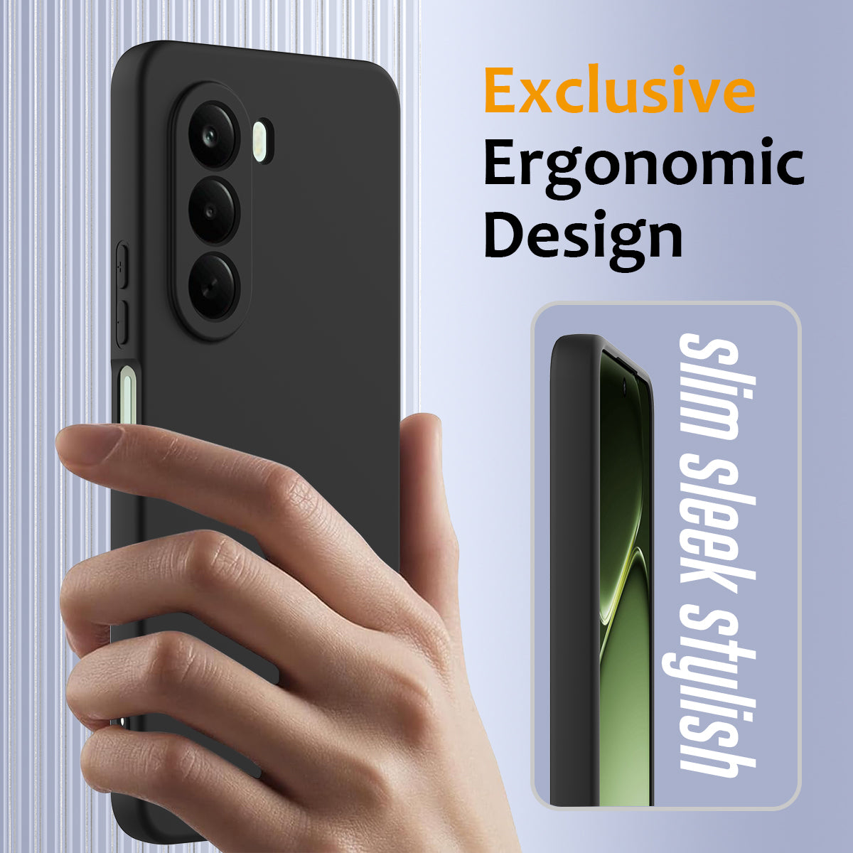 Til Realme P4x 5G / OnePlus Nord CE6 Lite 5G Magnetisk Etui Anti-Dråbe Flydende Silikone Telefoncover med Snor