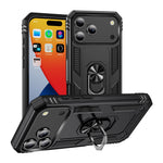 För iPhone 18 Pro / 17 Pro Fodral PC + TPU Mobilskal med Stöd